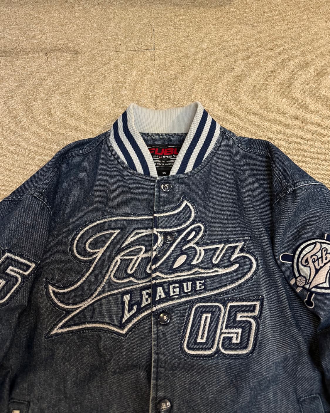 FUBU 90s 데님 바시티 자켓 상품이미지4