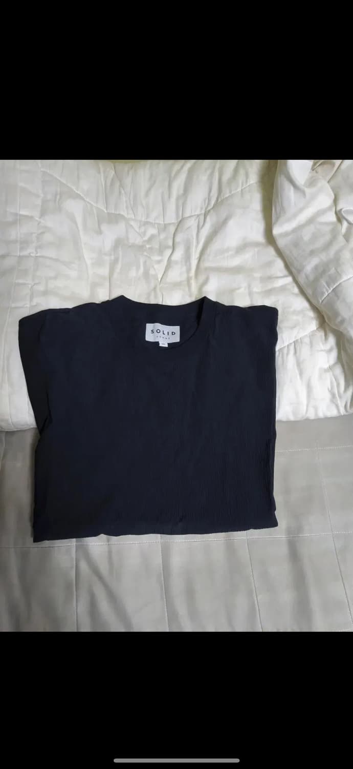 솔리드옴므 시어서커 반팔 티셔츠 50사이즈 상품이미지1