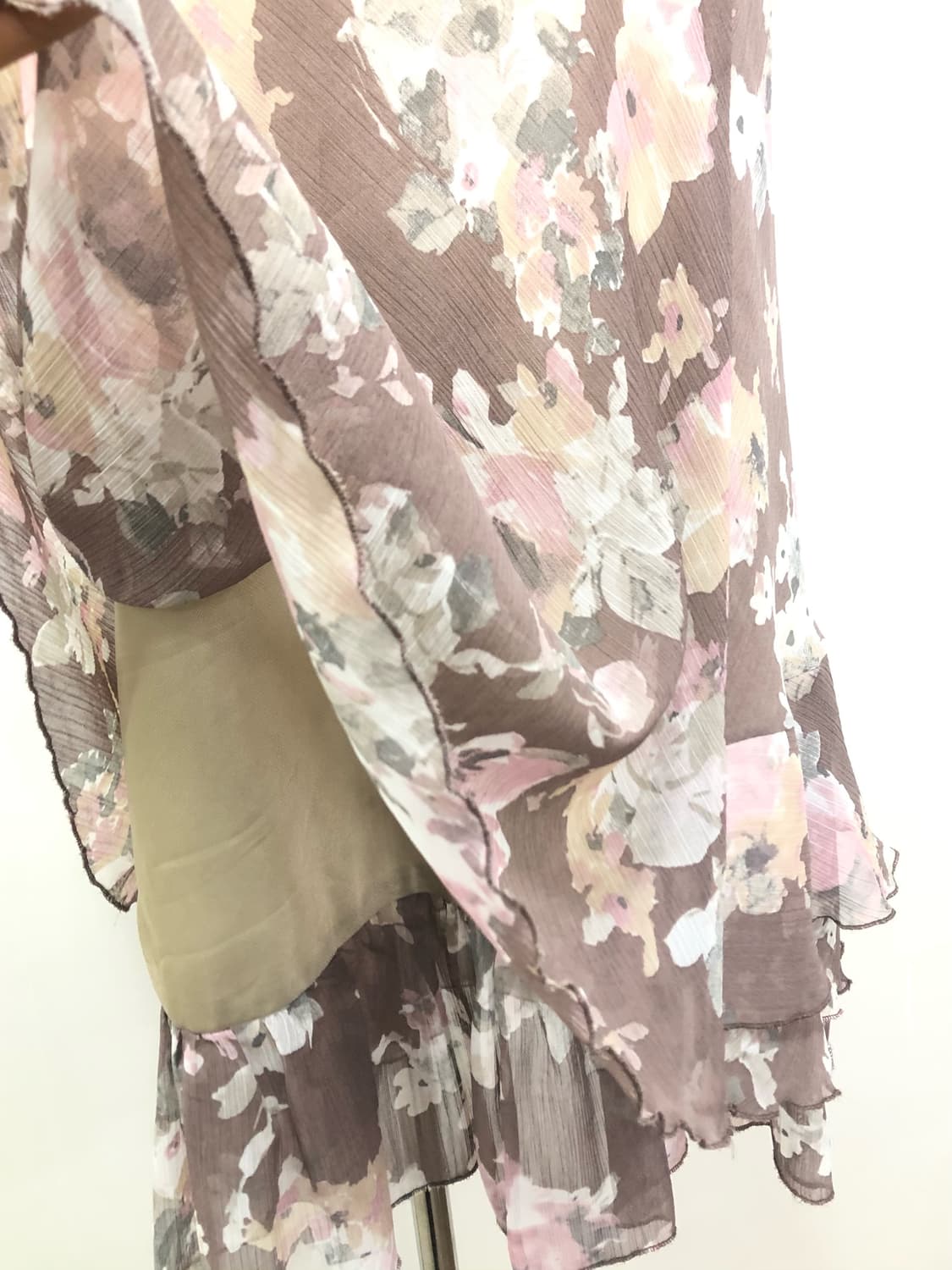 floral triple ruffle midi banding skirt 상품이미지3