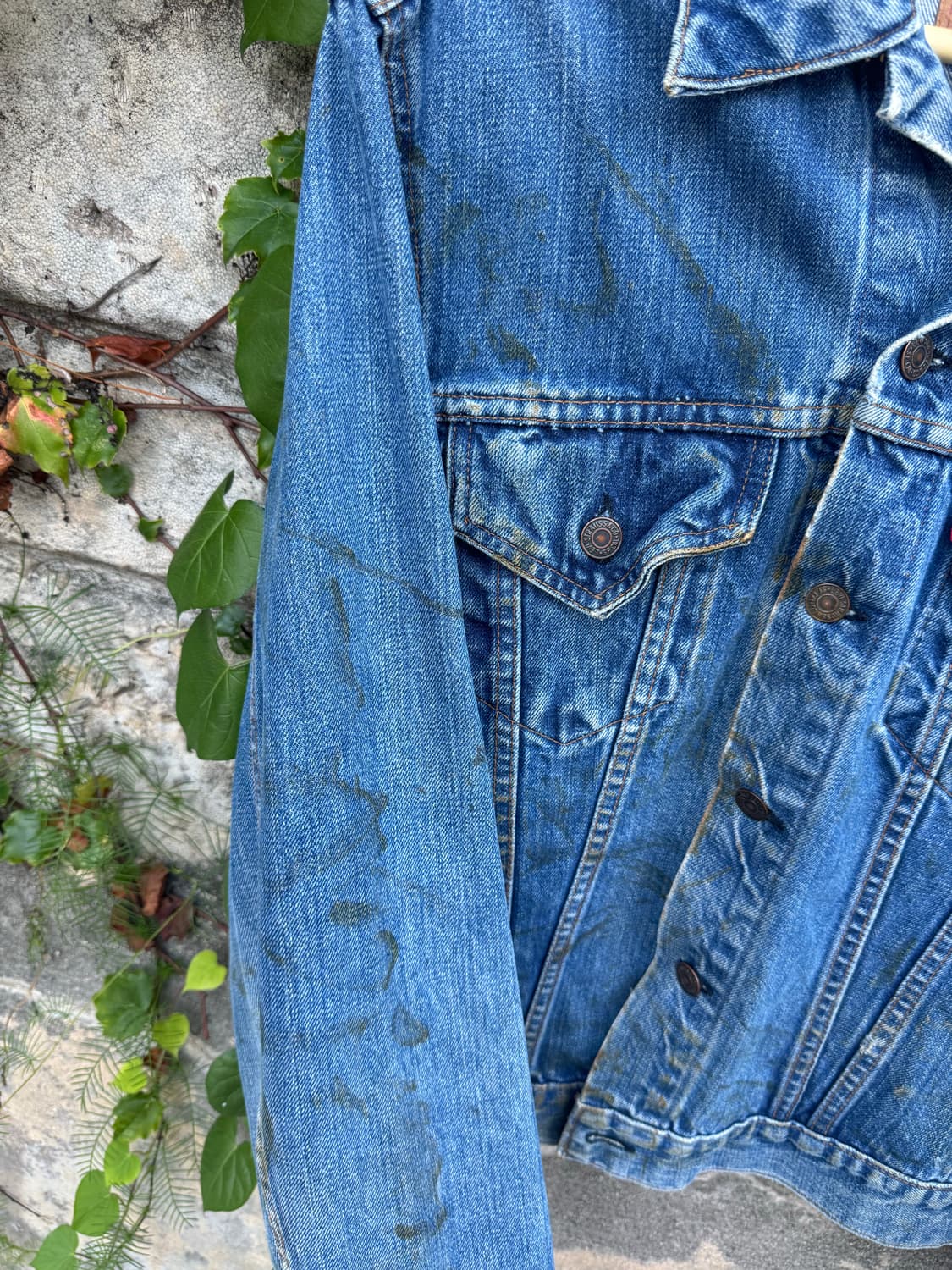 70s levis 리바이스 70505 distressed 데님 자켓 상품이미지4