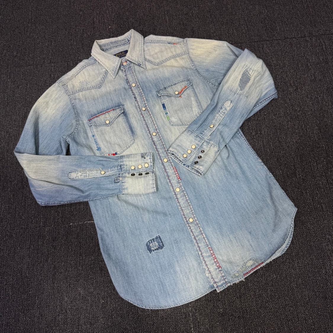 폴로 랄프로렌 해변 자수 웨스턴 셔츠 상품이미지8