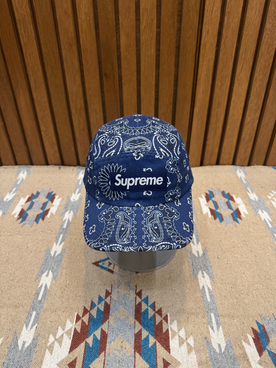 [OS] 슈프림 반다나 캠프캡 네이비 - 21SS 상품이미지4