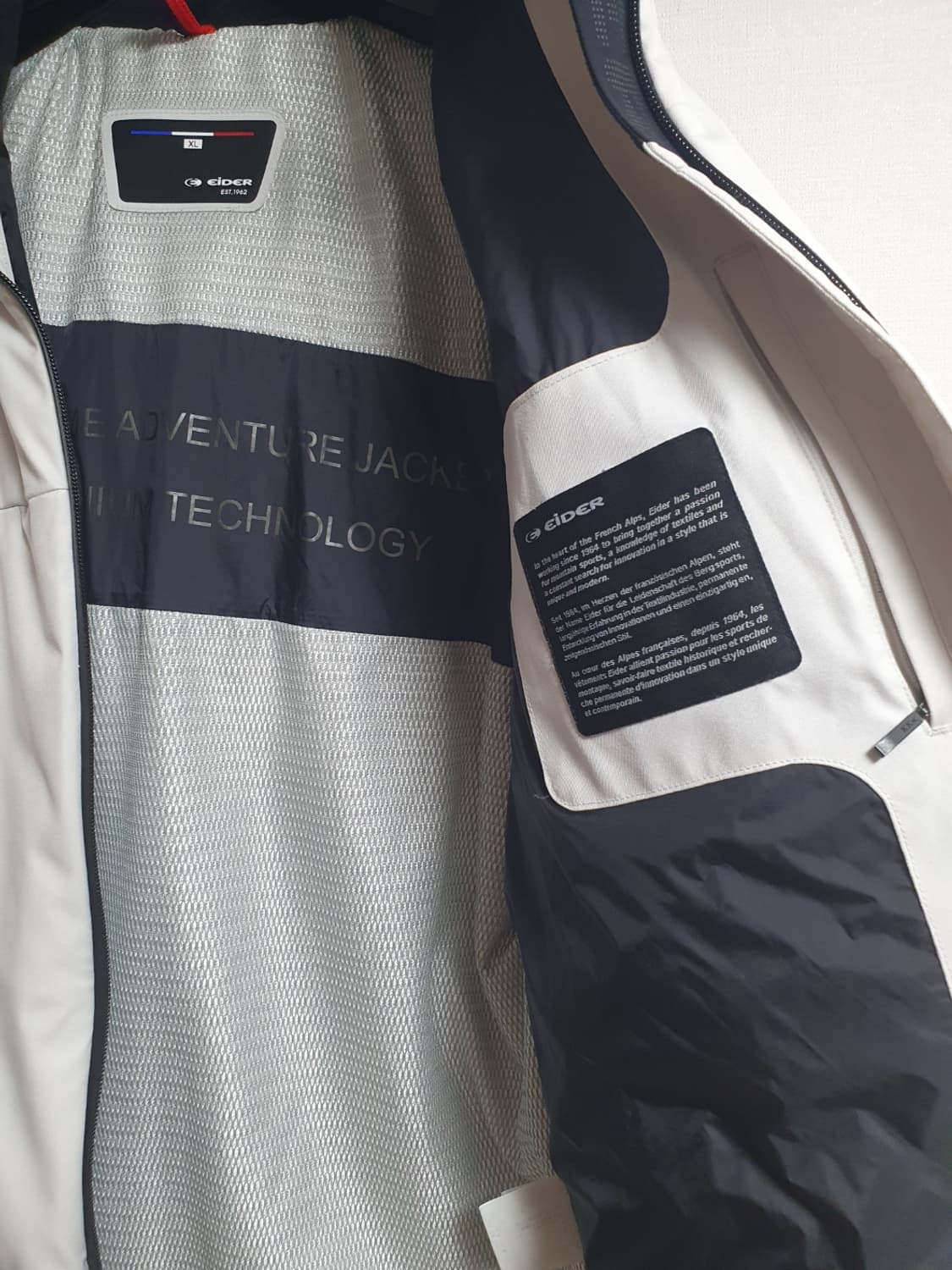 택포가 아이더 패딩 아슬랙 구스 다운 숏패딩 그레이 XL 상품이미지9