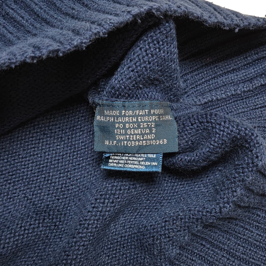 Polo Ralph Lauren 폴로 랄프로렌 네이비 반집업 니트 상품이미지4