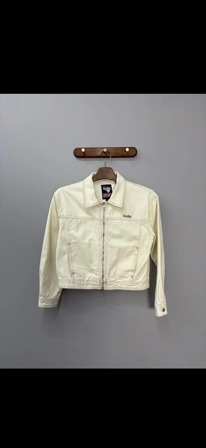 골라 W 크롭 트러커 아이보리 데님 자켓 H1330 상품이미지2