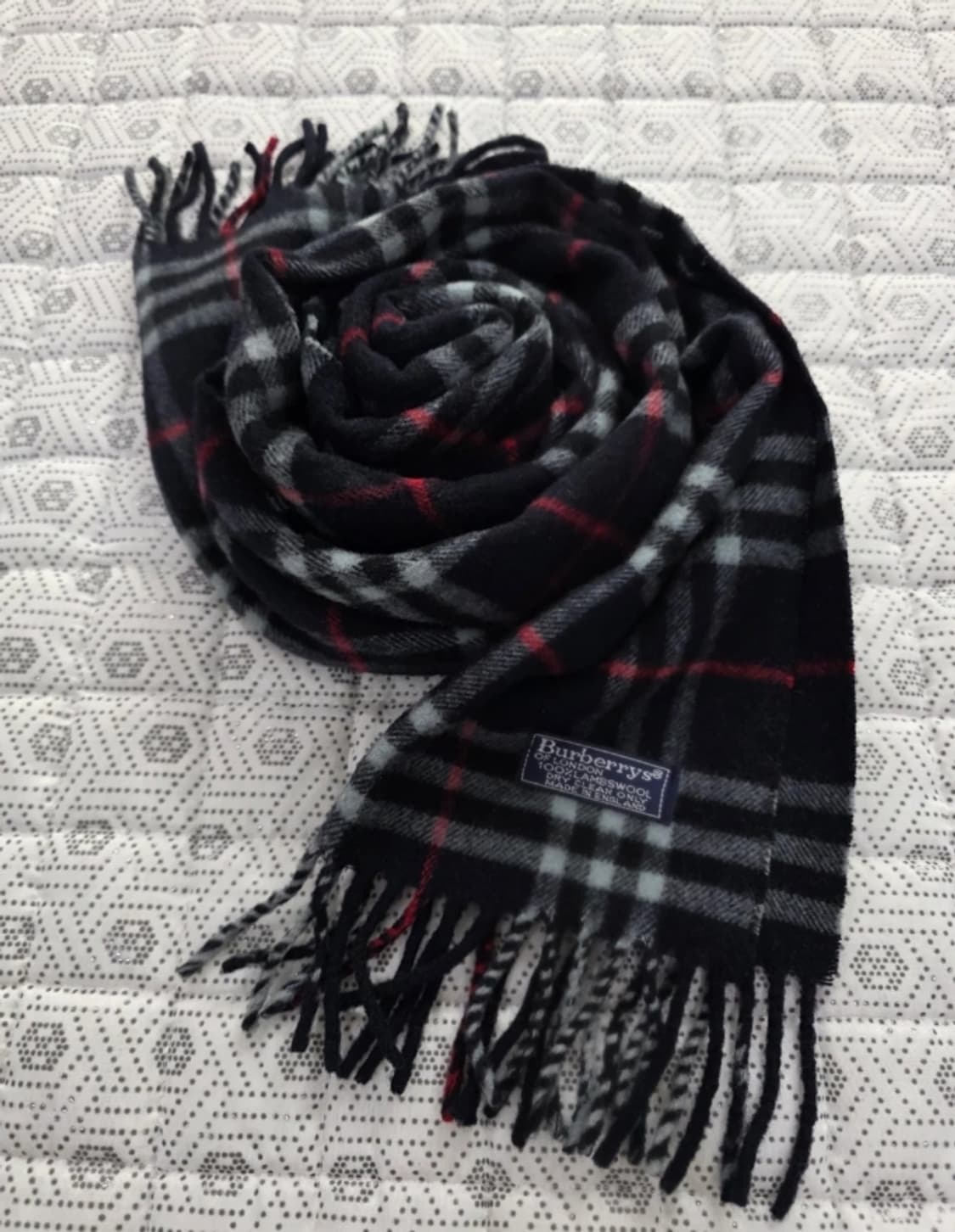 버버리 램스울 머플러 블랙 체크 상품이미지1