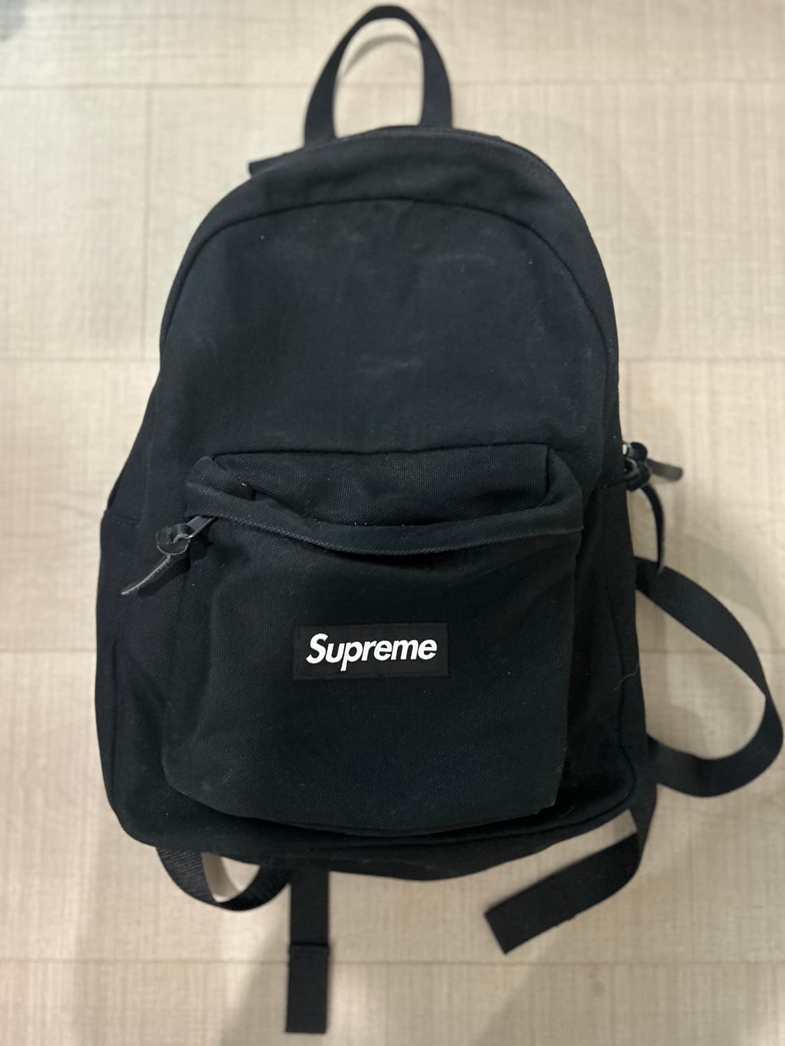 supreme 슈프림 캔버스 백팩 블랙 상품이미지1