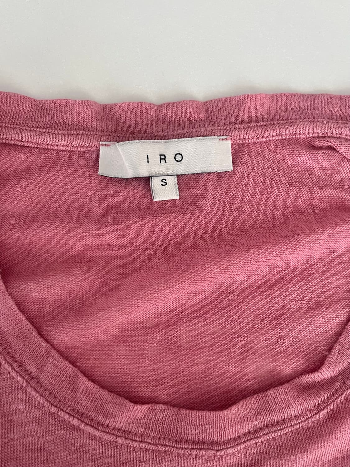S) 이로 IRO 린넨 롱슬리브 티셔츠 핑크 상품이미지4