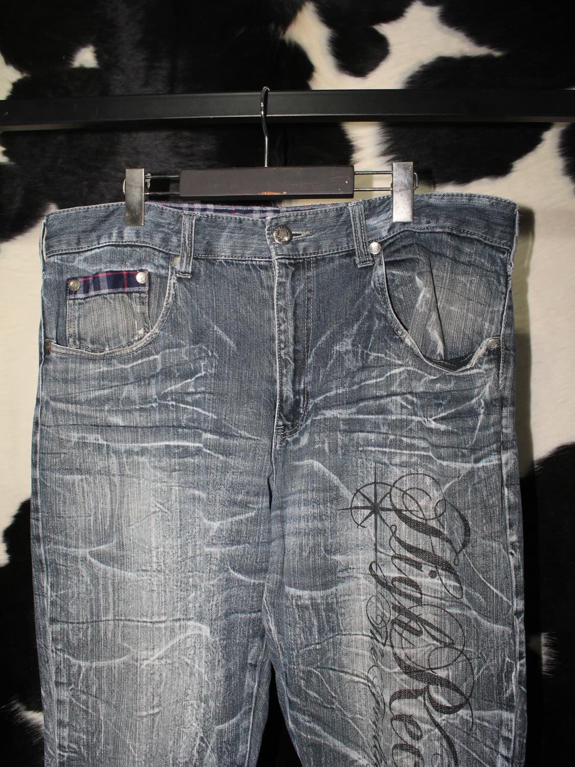 "Wild Life" Oversize Punk Pattern Denim 상품이미지3