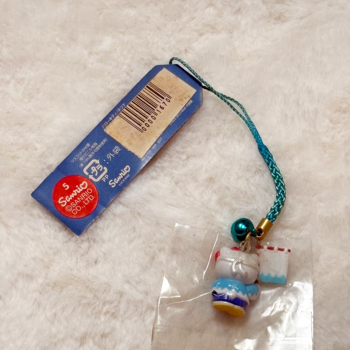 (이체시에눌) 2002년 고전키티 교토 한정 신선조 파란 키티 키링 상품이미지2