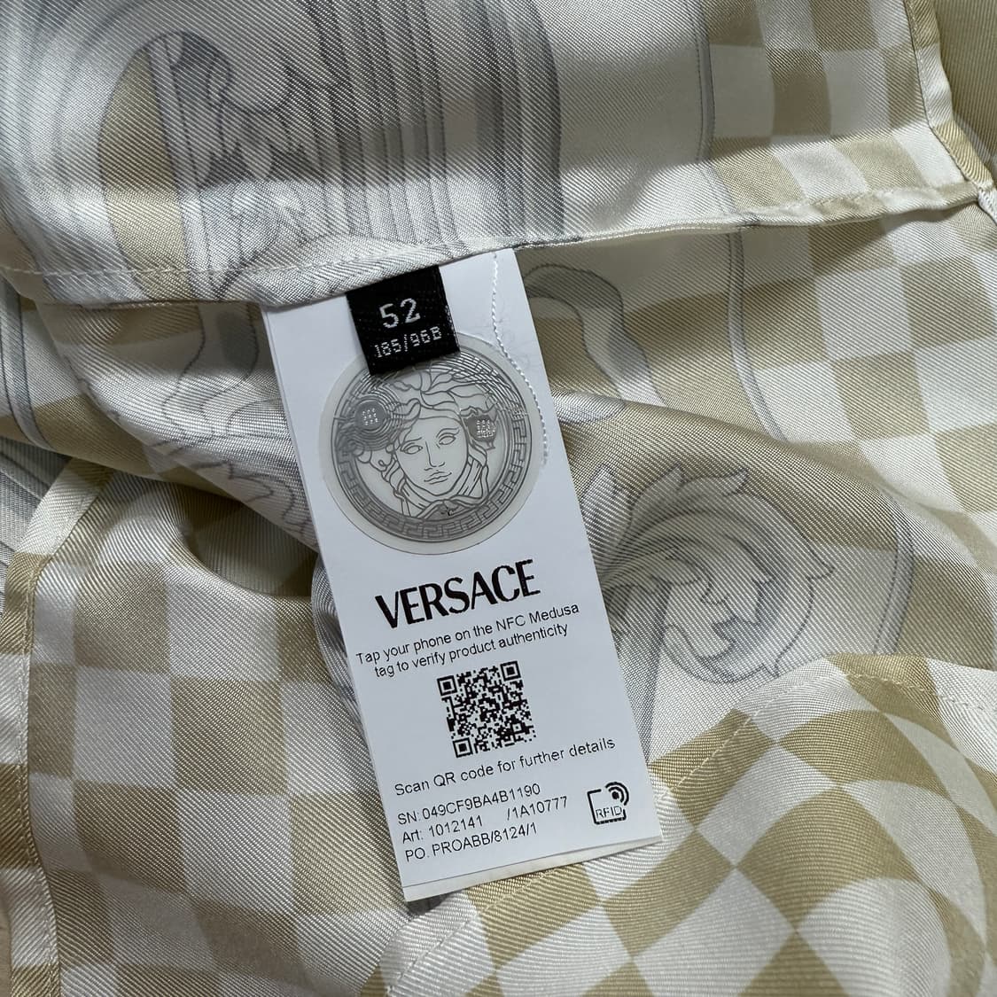 VERSACE 베르사체 실크셔츠 새상품 상품이미지9