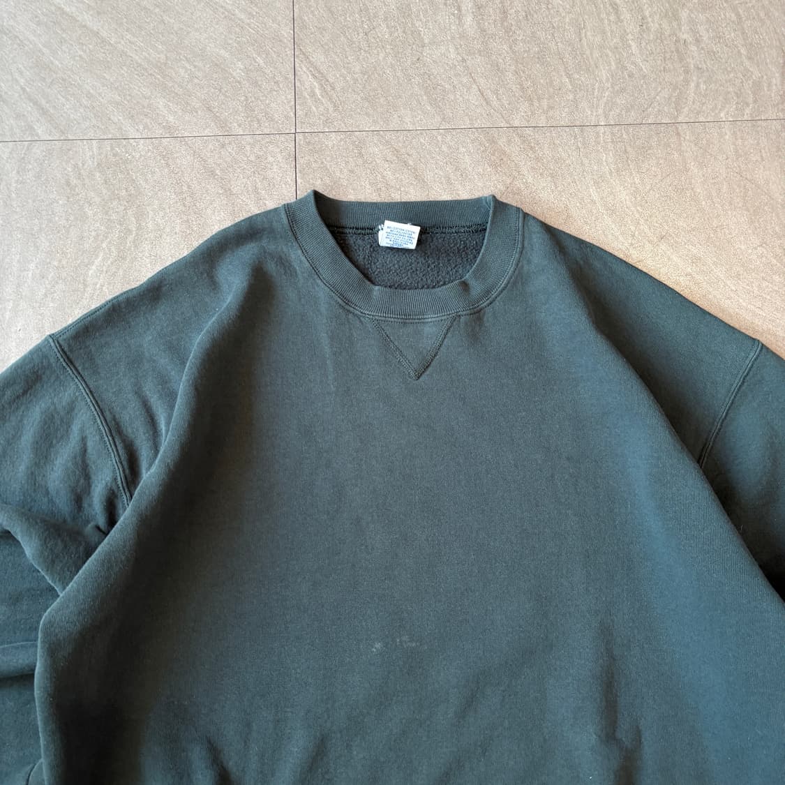 90년대 멕시코 생산 러셀 블랭크 다크 그린 스웻셔츠 상품이미지3