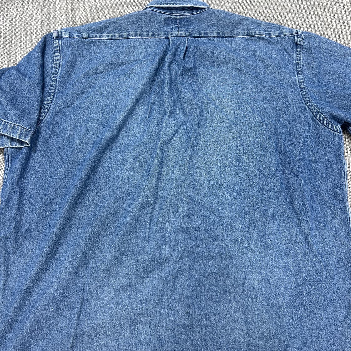 폴로 블레이크 코튼 반팔 데님셔츠(XL) 상품이미지4
