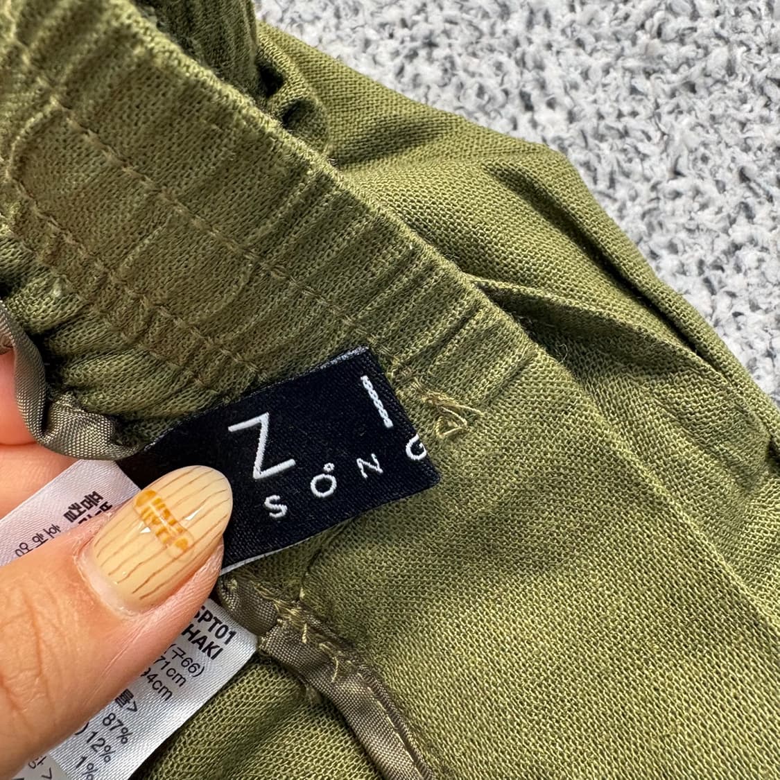 66 지오송지오 여성 밴딩 린넨 바지 0415J 상품이미지3