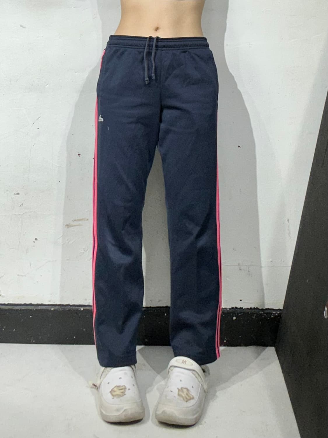 아디다스 네이비 핑크 삼선 와아드 트레이닝 추리닝 팬츠 M  상품이미지2