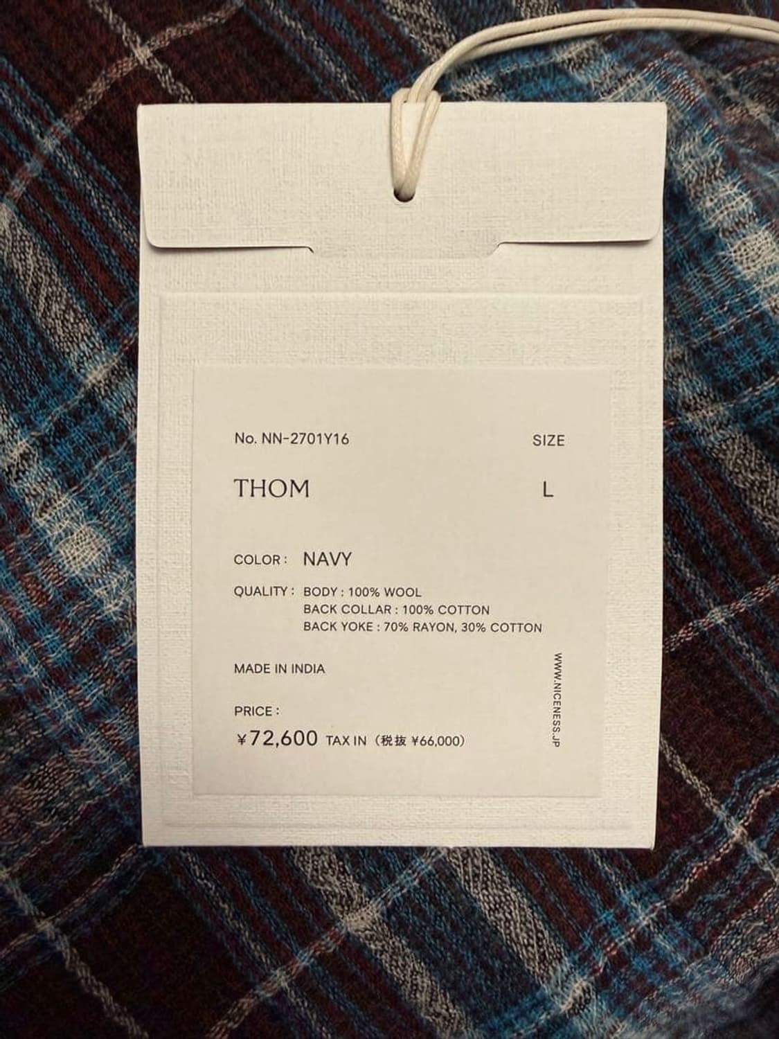 25aw THOM ombre check shirts 상품이미지7