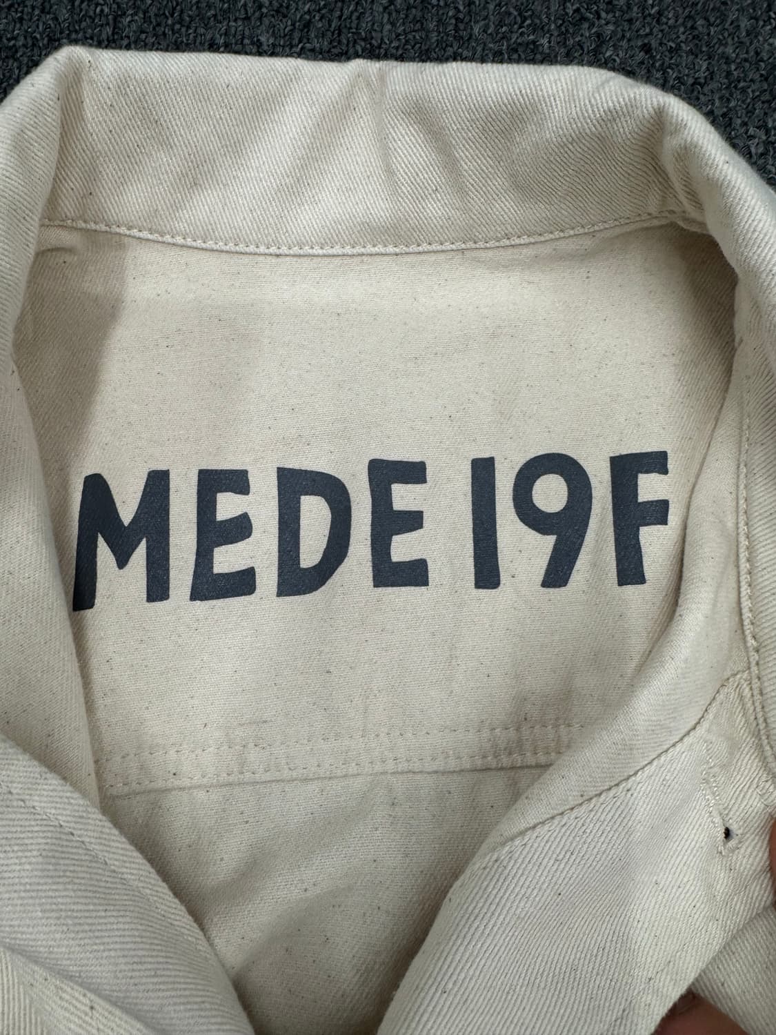 OS)MEDE19F 빈티지 동물 자수 페인팅 베이지 워크자켓 상품이미지5