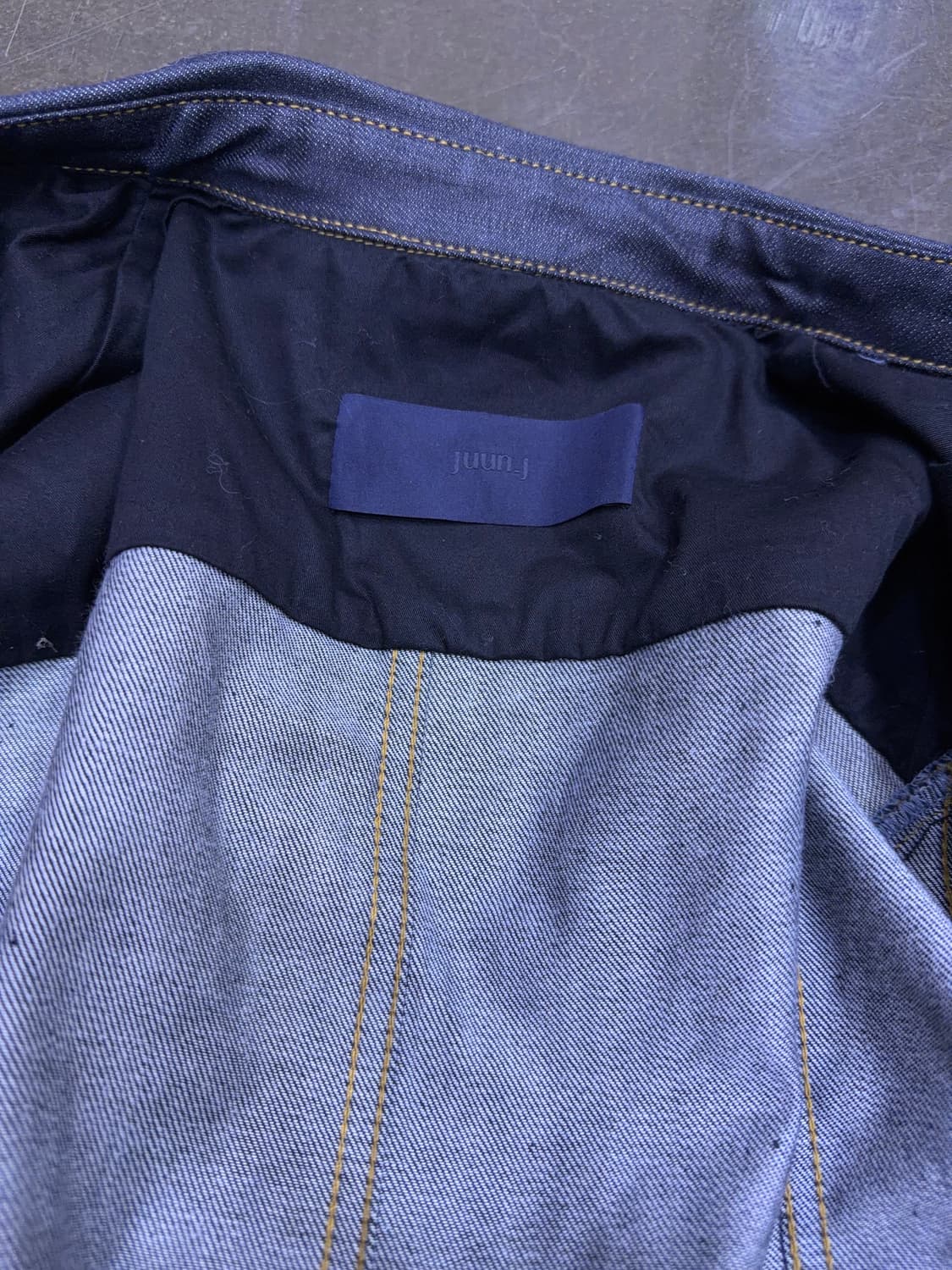 준지 청 데님자켓 셔츠 셔켓 딥인디고 48 상품이미지8