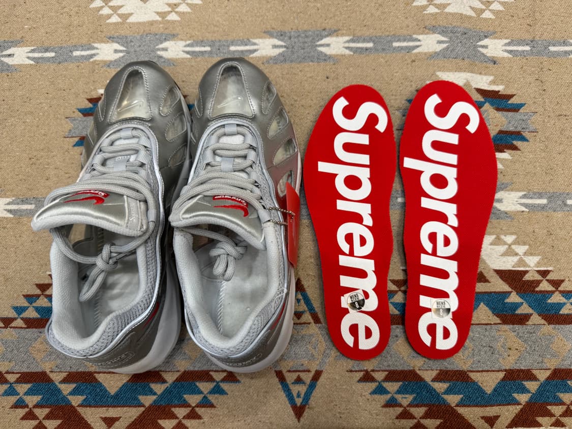 [260mm] 나이키 x 슈프림 에어맥스 96 메탈릭 실버 상품이미지3