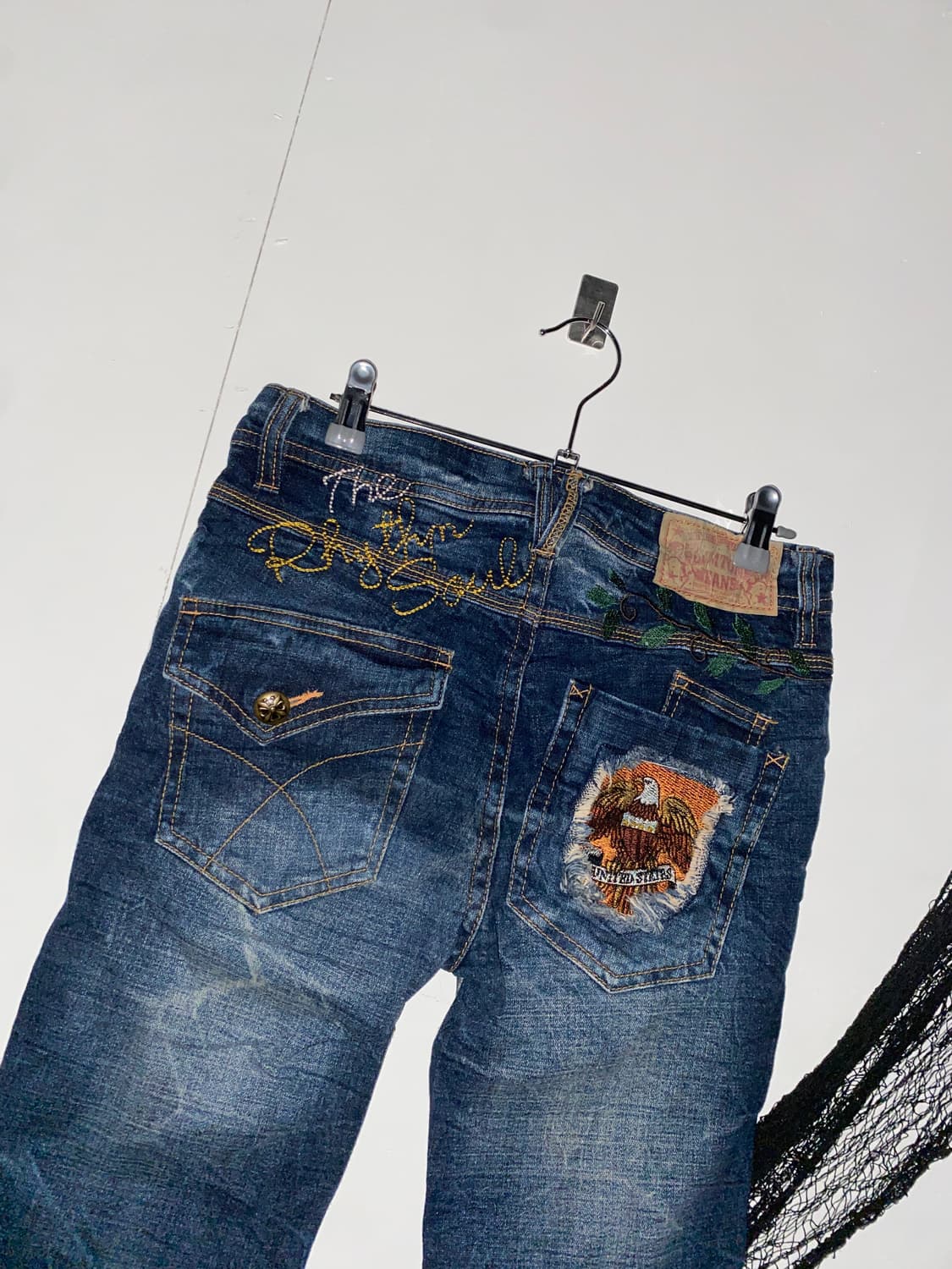 ꒰ঌ 이글 자수 패치워크 데님 팬츠 ໒꒱ 상품이미지5
