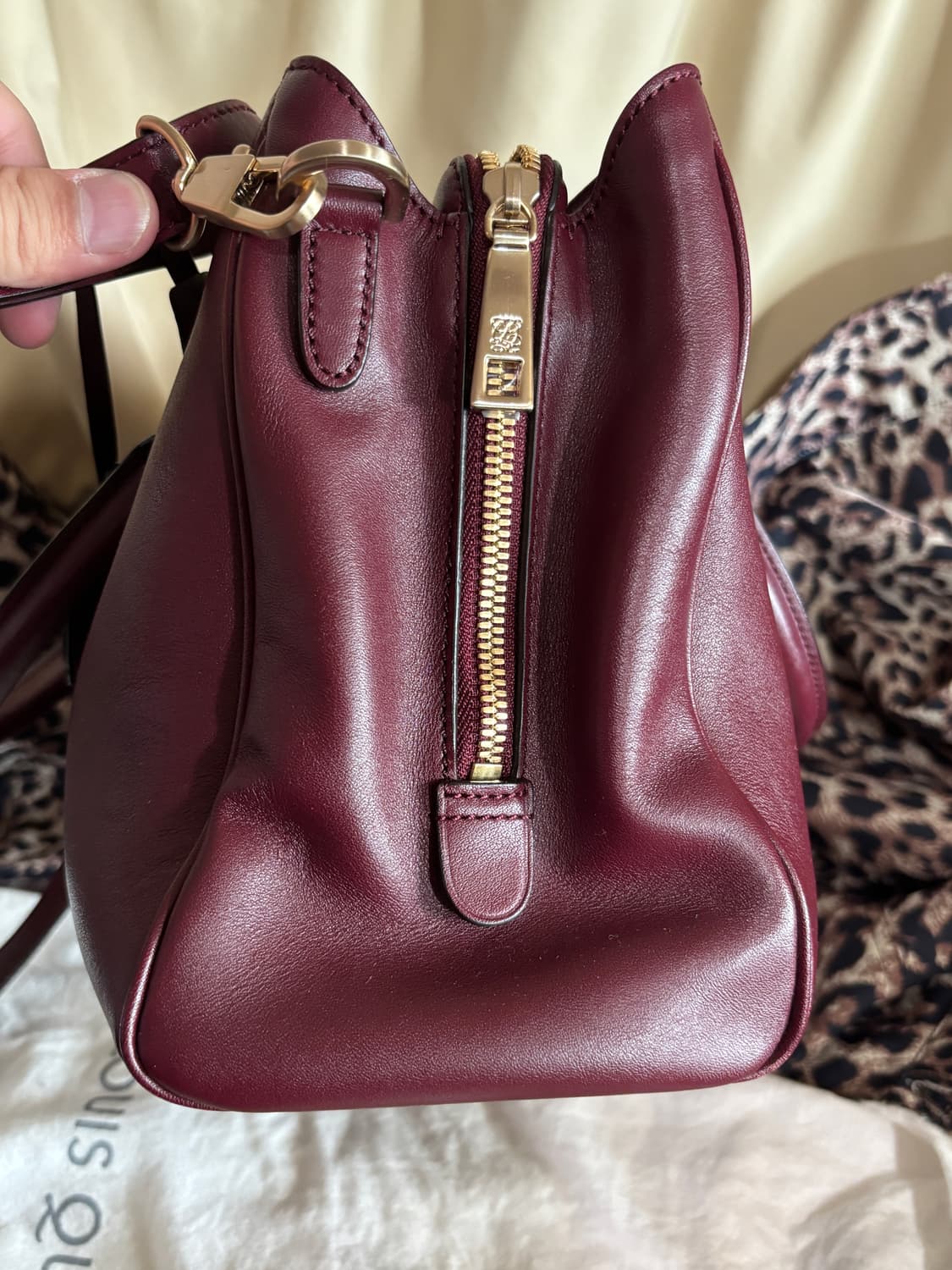 vintage louis quatorez wine leather bag 상품이미지2