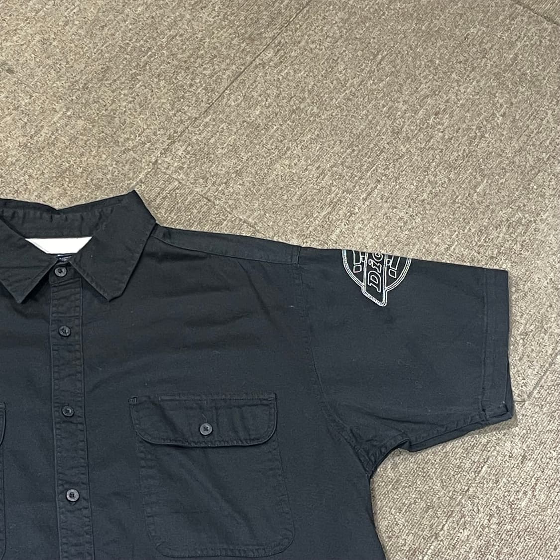 (XL) Dickies 디키즈 반팔 워크 셔츠 블랙 상품이미지4