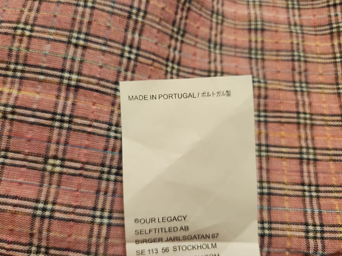 아워레가시 보로우드 핑크 킴블 체크셔츠 48 상품이미지6