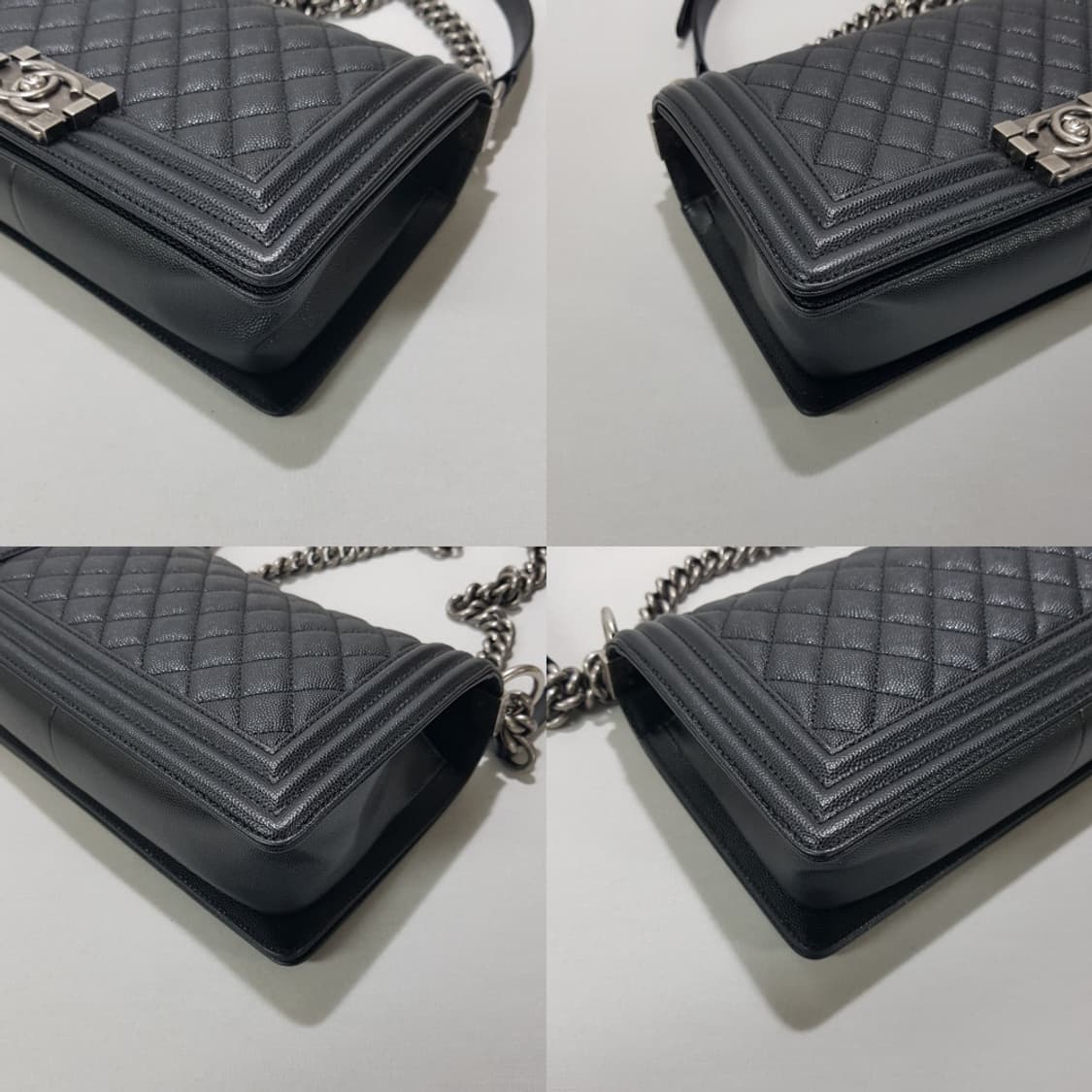 샤넬 보이백 미듐 블랙 캐비어 A67086 상품이미지8