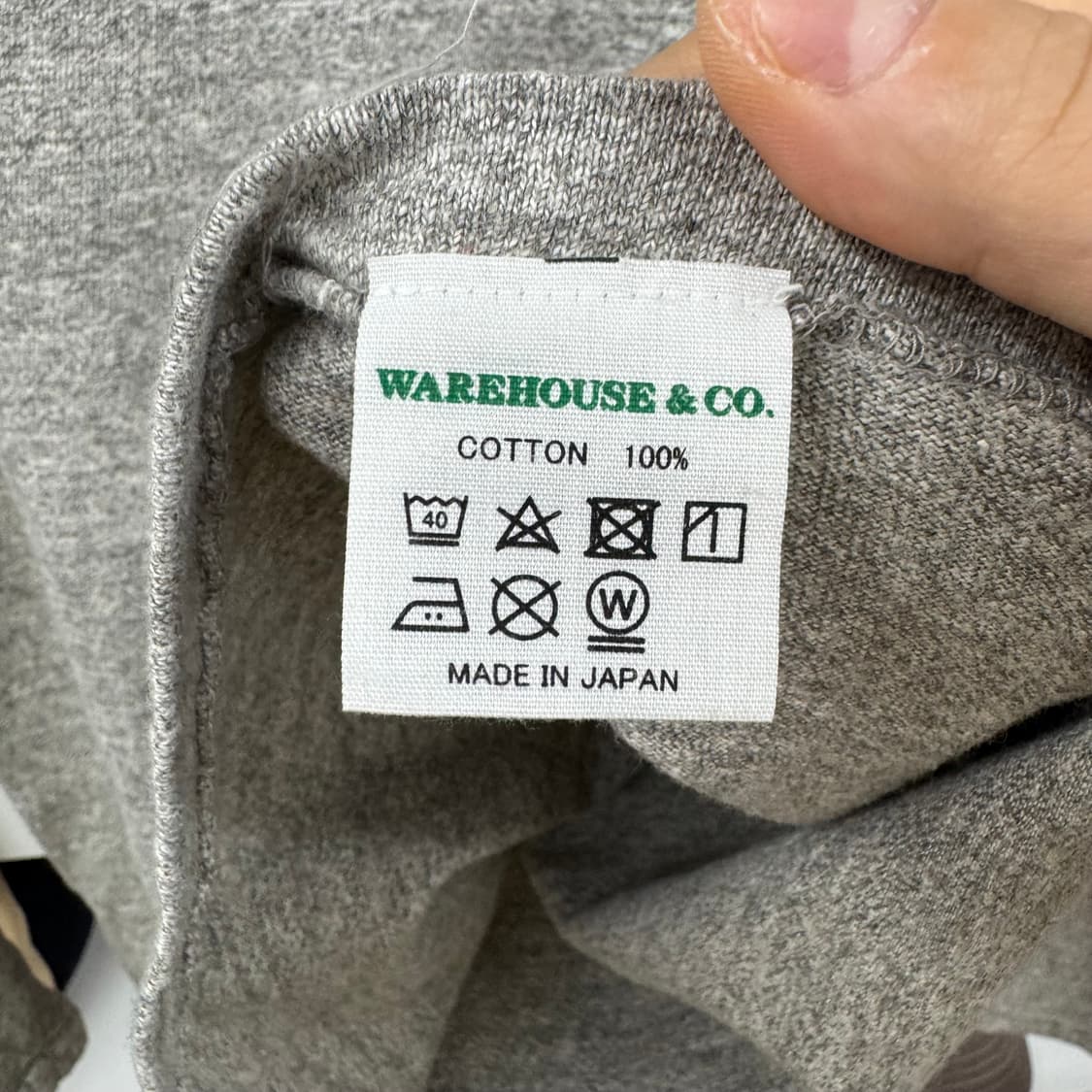 웨어하우스 헨리넥 롱슬리브 티셔츠 made in JAPAN (M)   상품이미지5