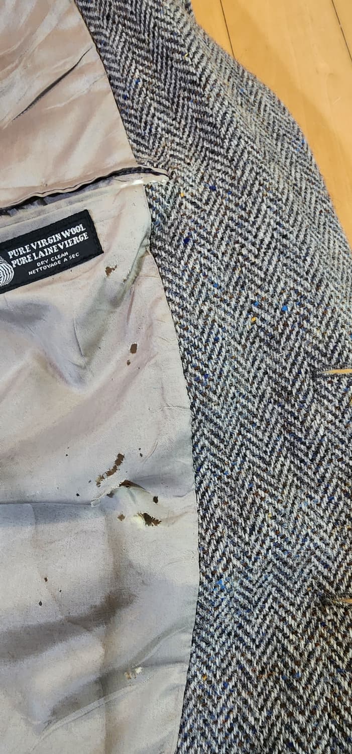 그레이 헤링본 트위드자켓 L 상품이미지10