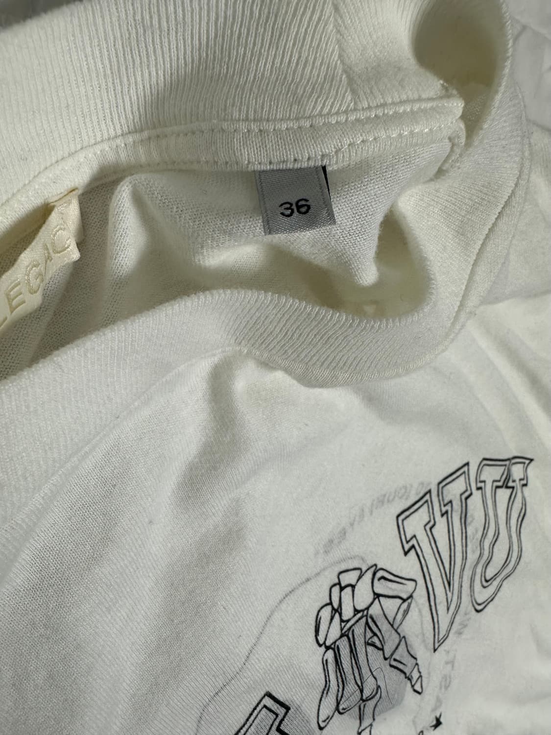 아워레가시 데자뷰 프린트 믹스 롱슬리브 티셔츠 화이트 상품이미지3