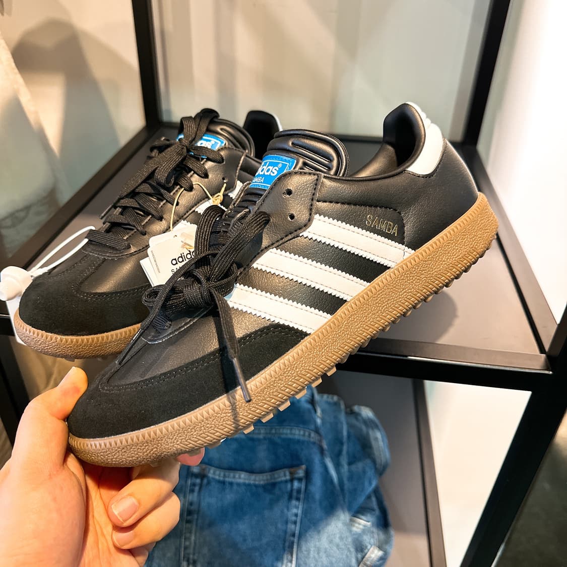 (정품/새상품) ADIDAS 아디다스 남성 삼바 골프 블랙 슈즈 상품이미지1