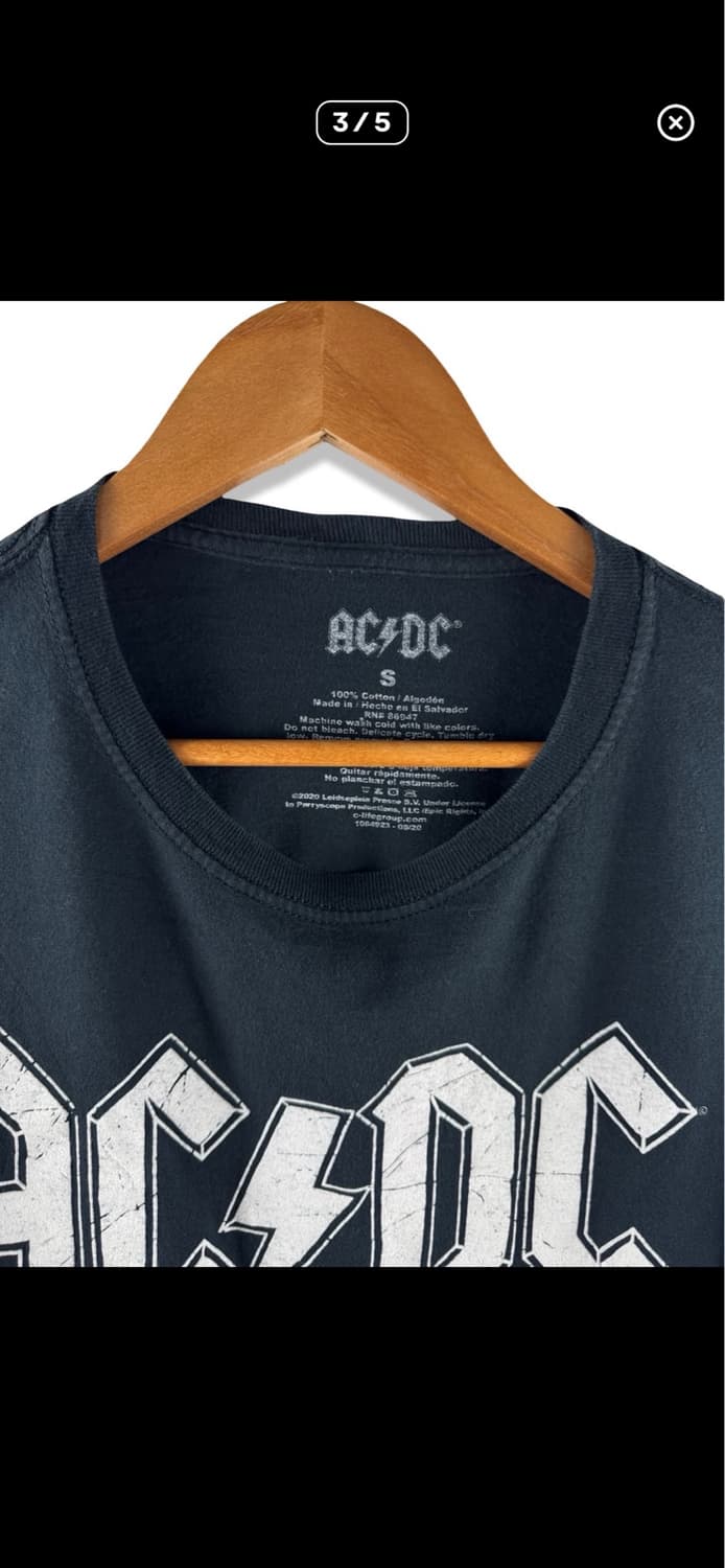 ACDC back in black 티셔츠 S 상품이미지3