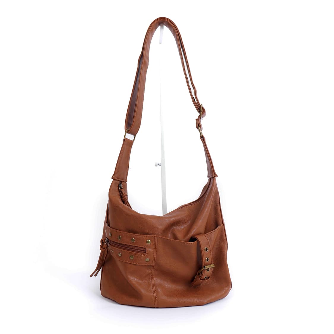 [JAPANESE VINTAGE] 빈티지 캐멀 레더 호보 숄더백 상품이미지1