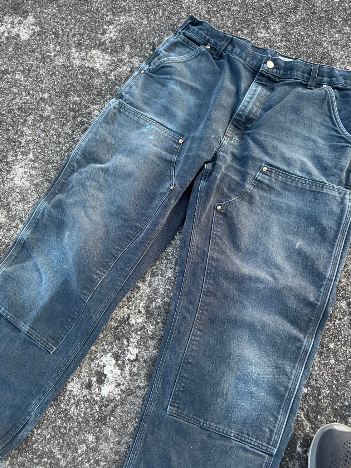 00S 빈티지 칼하트 B01  더블니 카펜터 블랙 36 상품이미지3