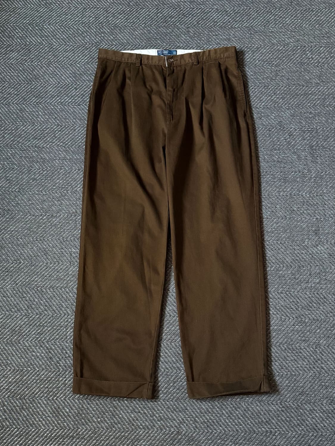 (36) 90s 폴로 랄프로렌 HAMMOND 더블 플리츠 치노팬츠 상품이미지1