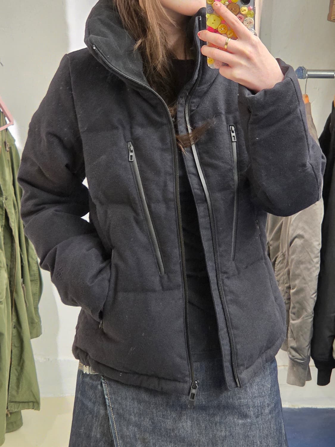 KS 코오롱스포츠 미니멀 아웃도어 투웨이 덕다운 패딩 상품이미지3