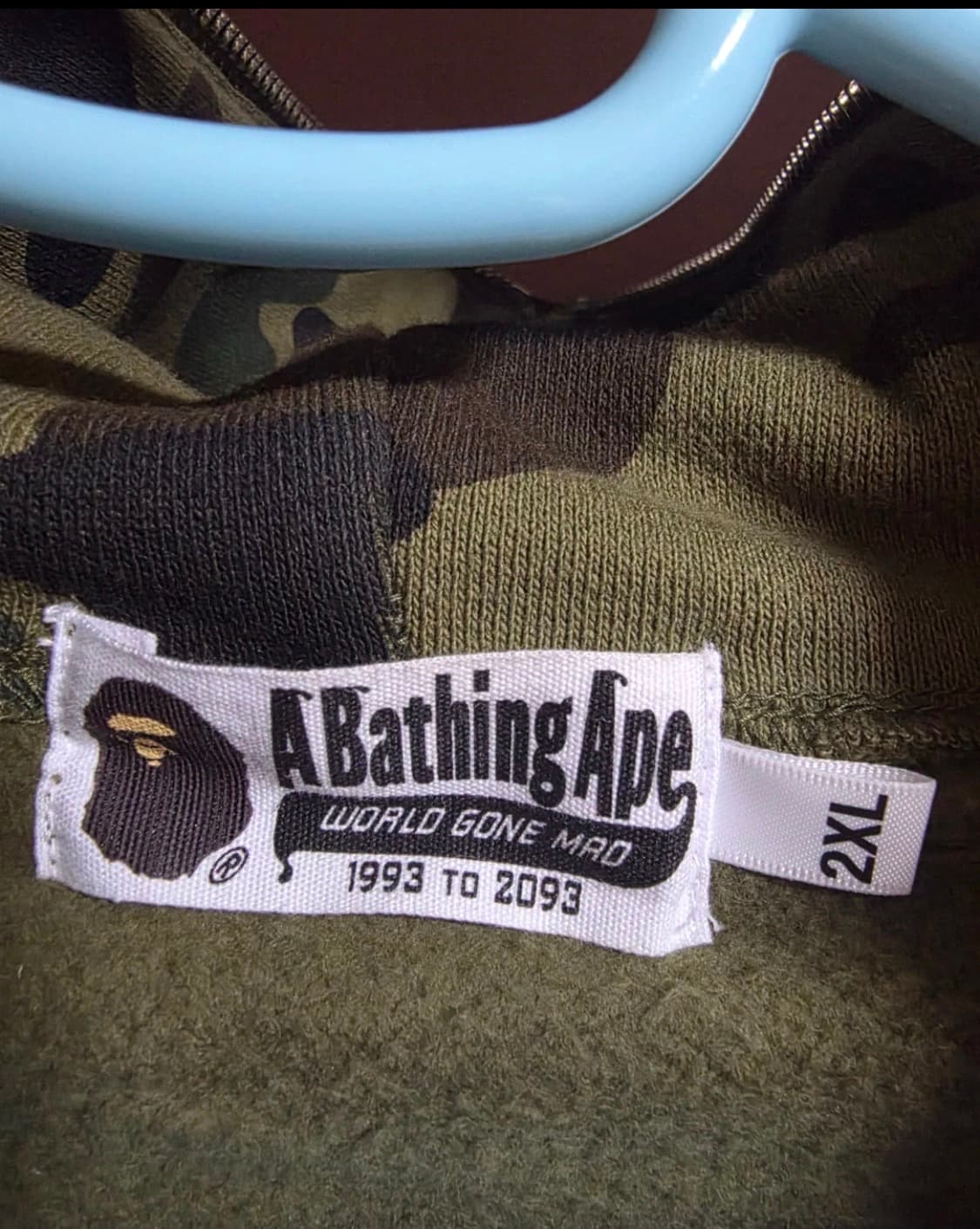 100%정품 베이프 샤크 후드집업 녹계 2XL 상품이미지3