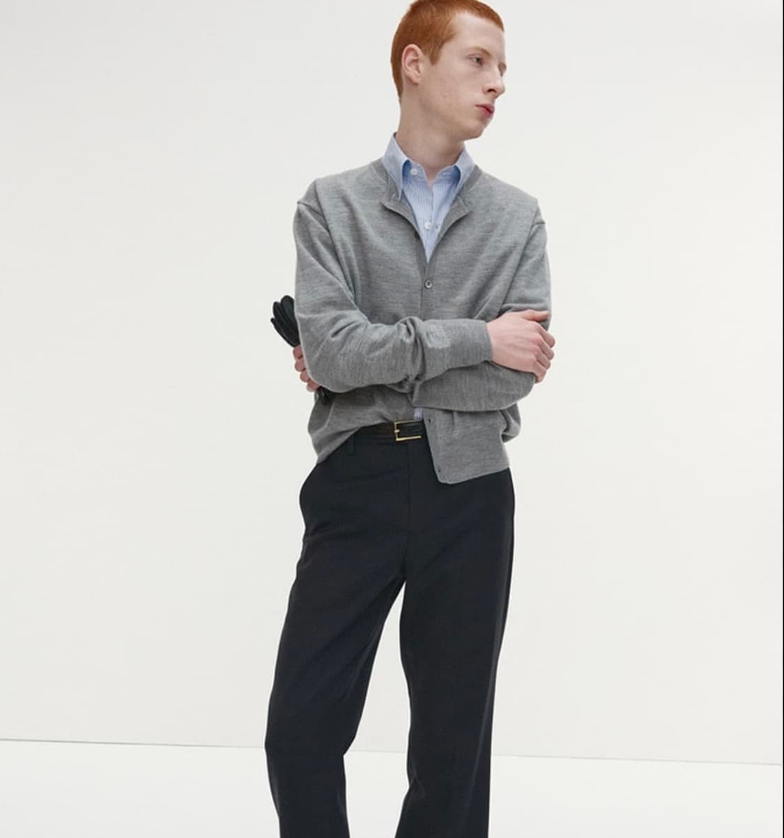 토니웩 슈퍼파인 메리노울가디건 그레이 L 상품이미지3