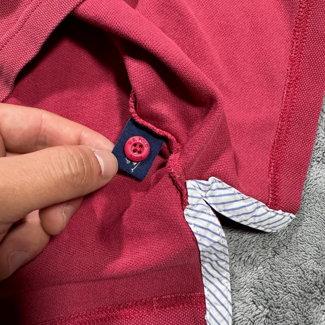 US폴로에센 빅포니 레드 반팔 카라티 상품이미지5
