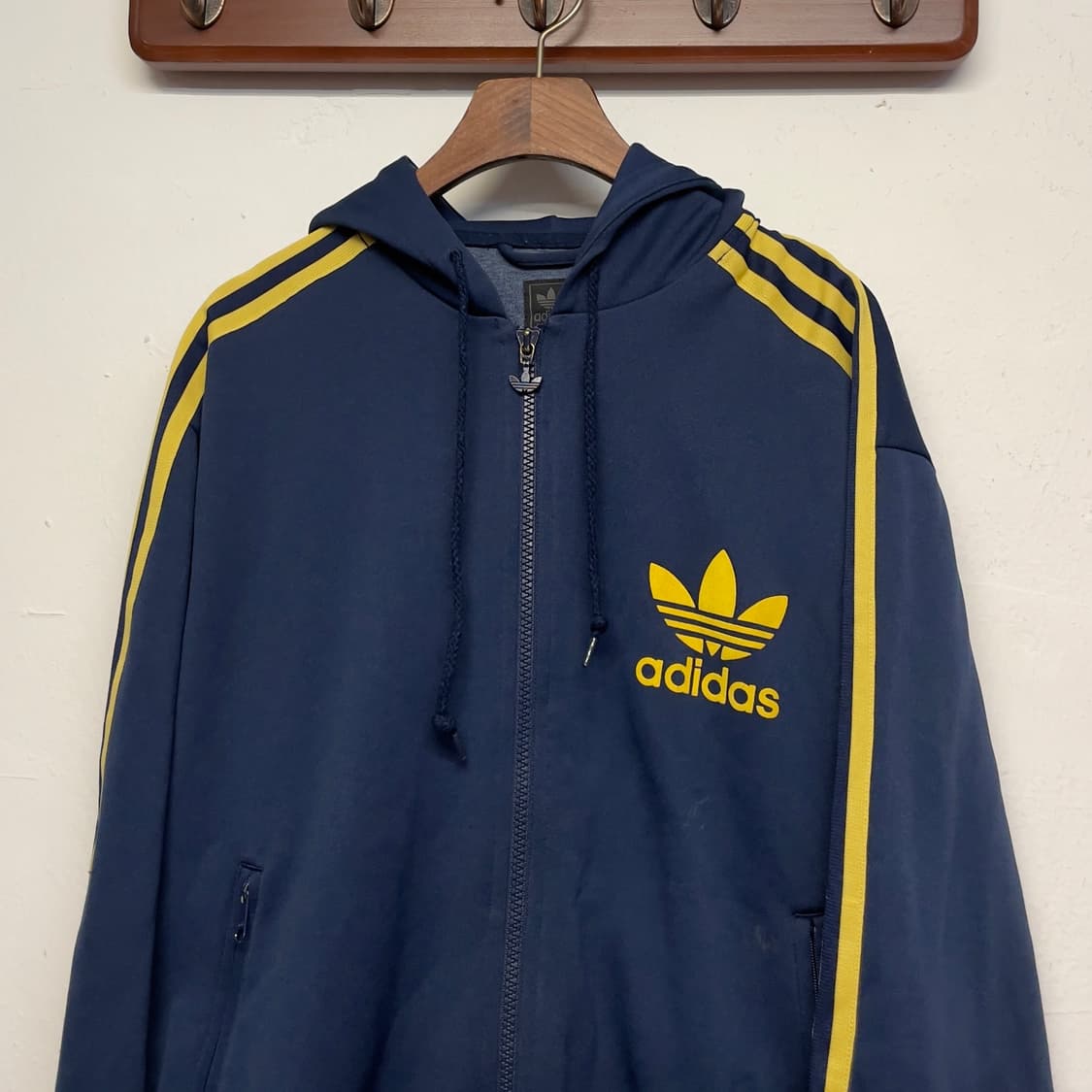아디다스 네이비/엘로우 플락 후디 져지   상품이미지3
