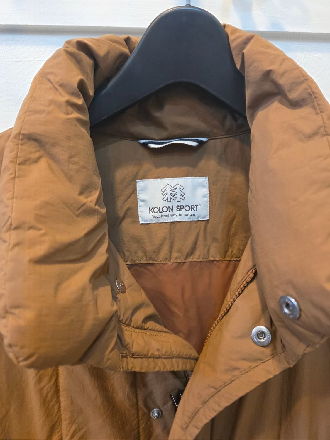 코오롱스포츠 브라운 패딩 코트 상품이미지1