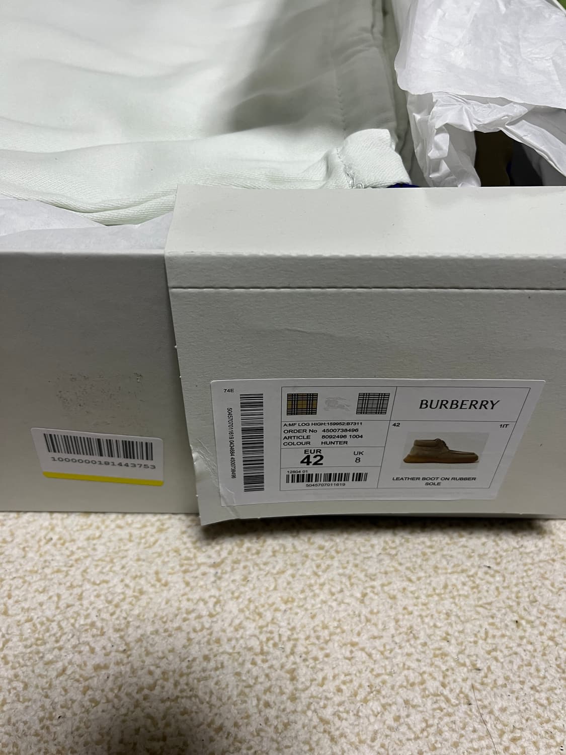 burberry 버버리 스퀘어토 스웨이드 로그 부츠 EU42(270) 상품이미지9