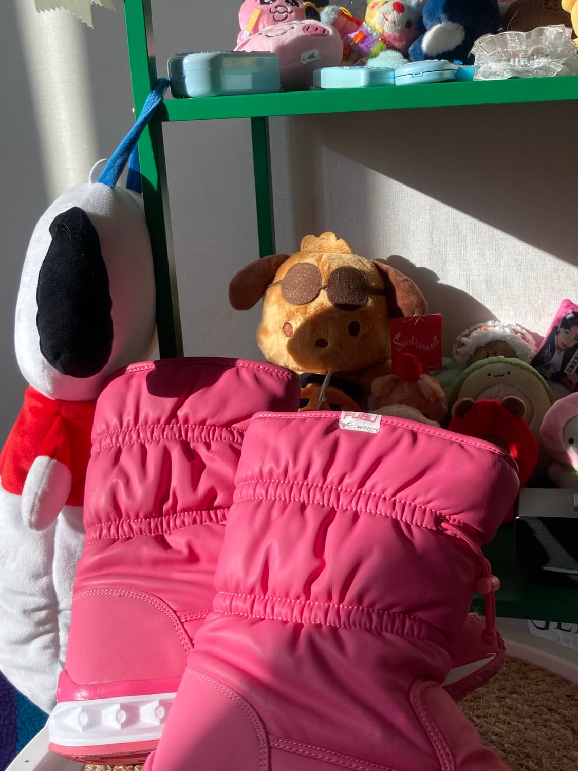 후부 갸루 하구미 사와코 하치 나나 핑크 퍼 부츠 250 상품이미지10