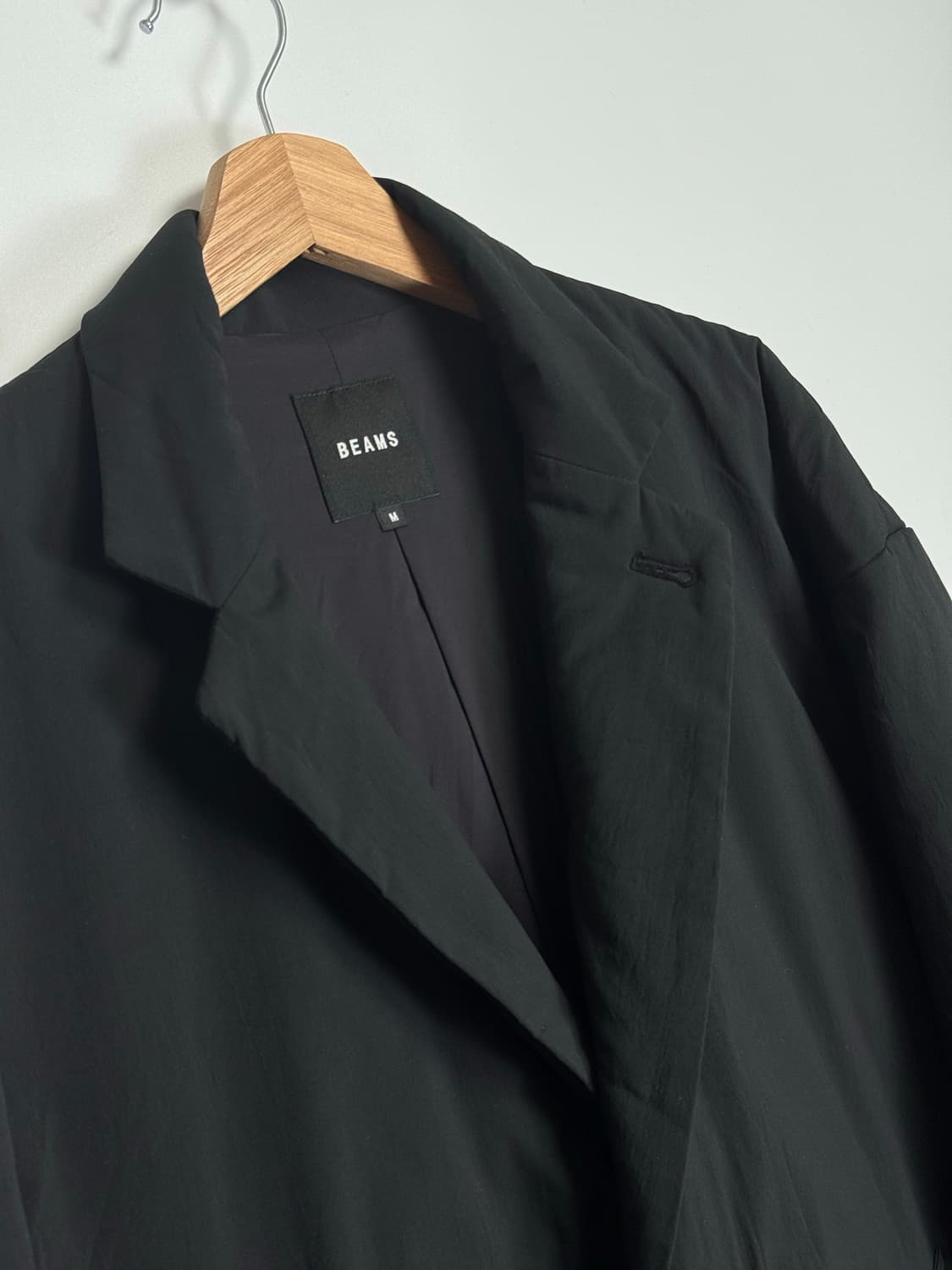 빔즈 안솜 패딩 오버 코트 블랙 M 상품이미지4