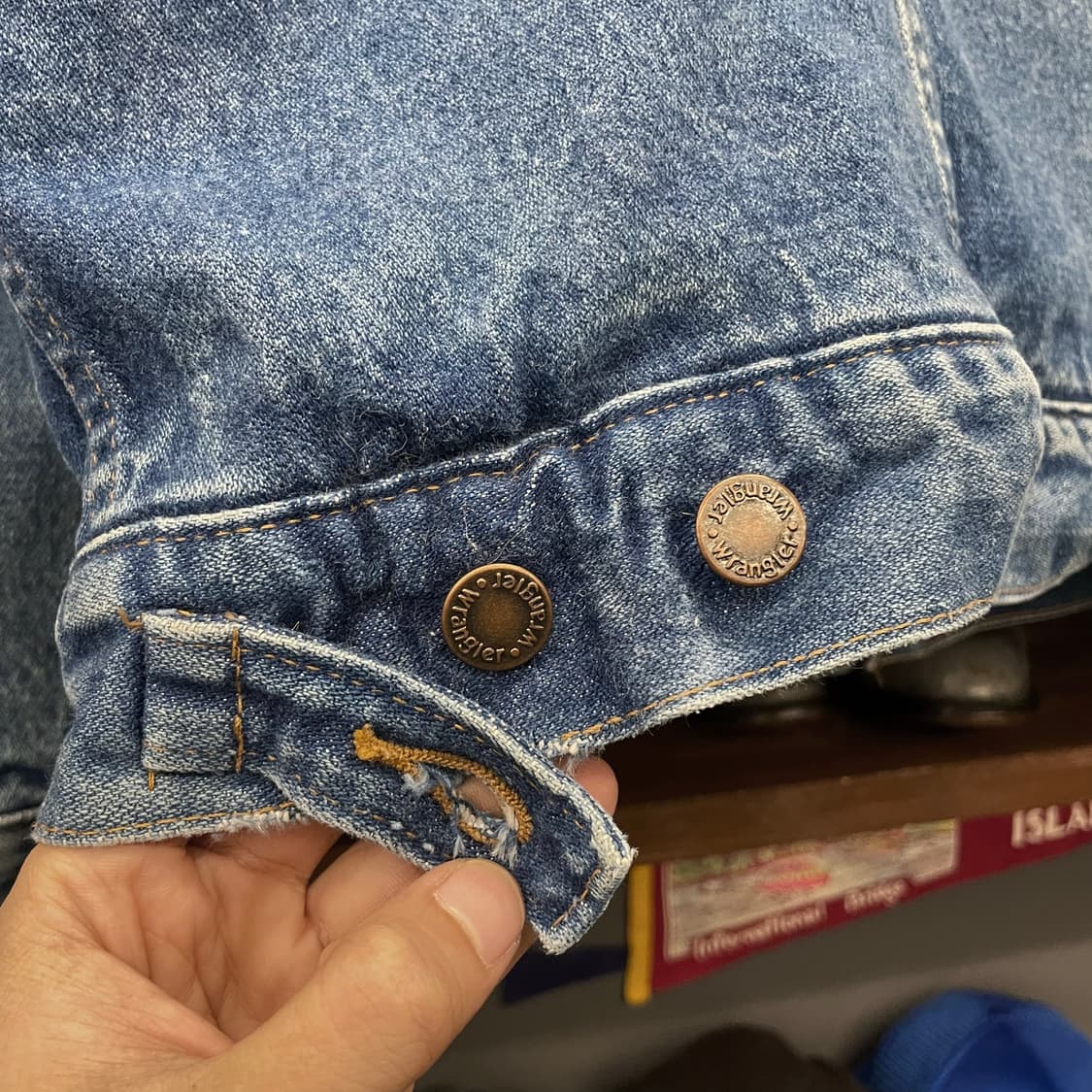 90s 랭글러 M-159 웨스턴 쉐르파 데님 자켓 상품이미지6