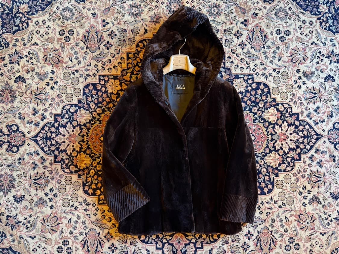 LEEGA 밍크 후드 코트 55~66 상품이미지1