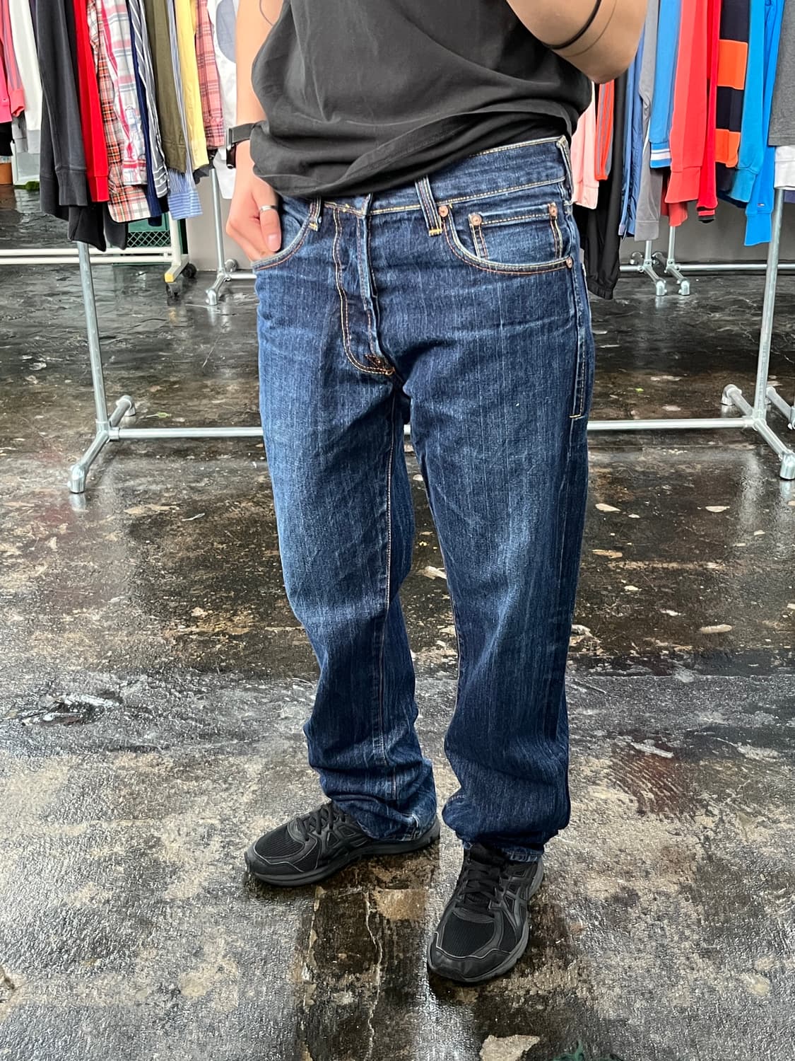 EVISU 백 프린팅 포인트 데님 팬츠 상품이미지5