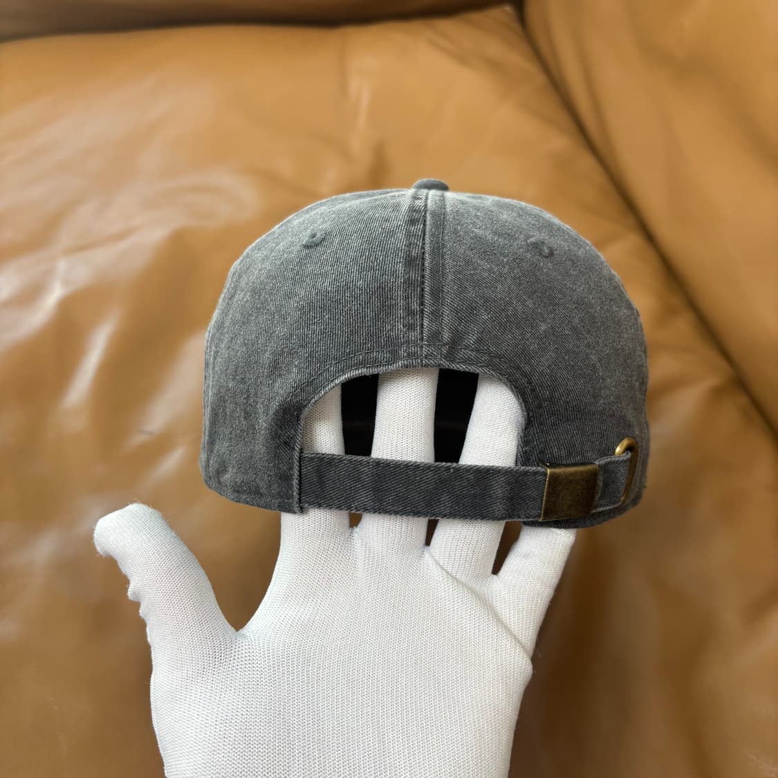 Kapital 캐피탈 오사카 한정 6패널 볼캡 모자 워시드 데님 블랙 상품이미지7