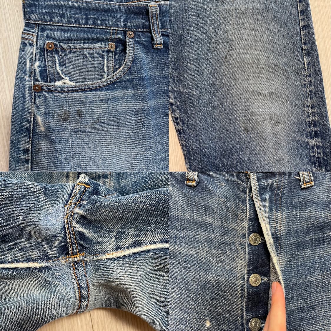 (탑버튼2) 60s 리바이스 501 Big E 셀비지 데님 팬츠 상품이미지4
